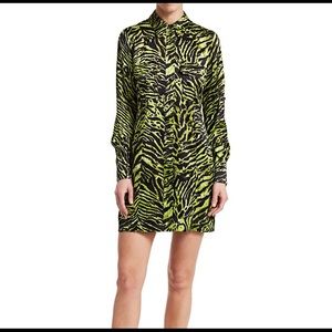 GANNI washable silk tiger print dress